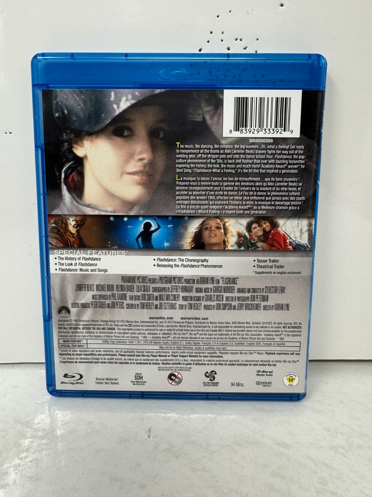 Flashdance (Blu-ray) Jennifer Beals Drama Good Condition!!!