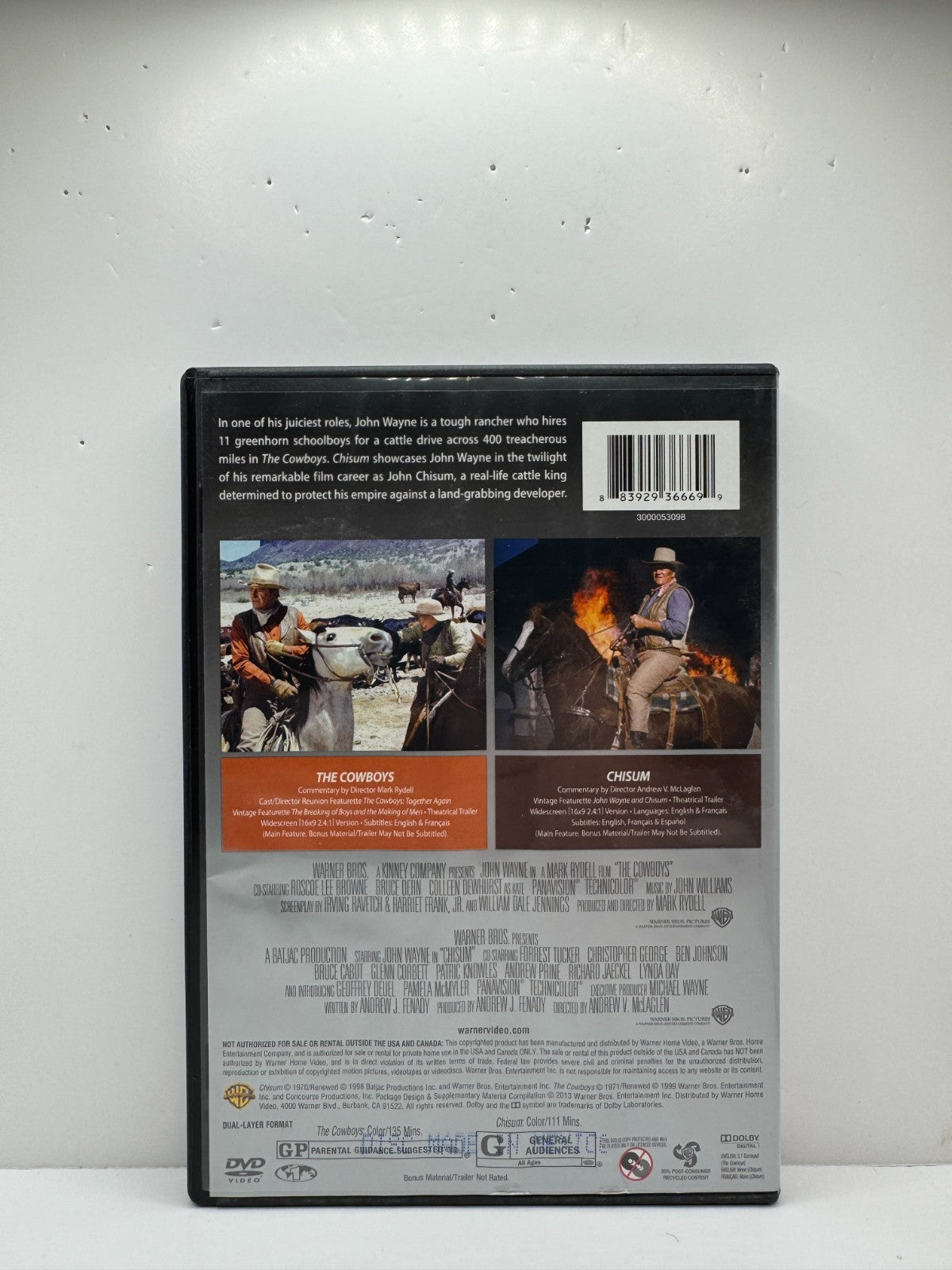 The Cowboys / Chisum (DVD) John Wayne Western