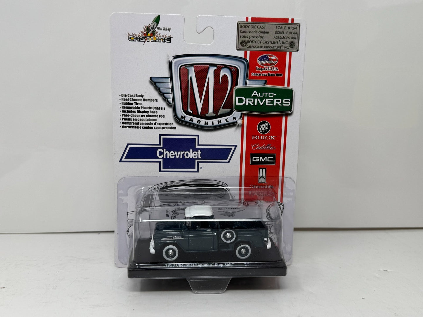 M2 Machines Auto Drivers 1958 Chevrolet Apache Step Side 1:64 Diecast