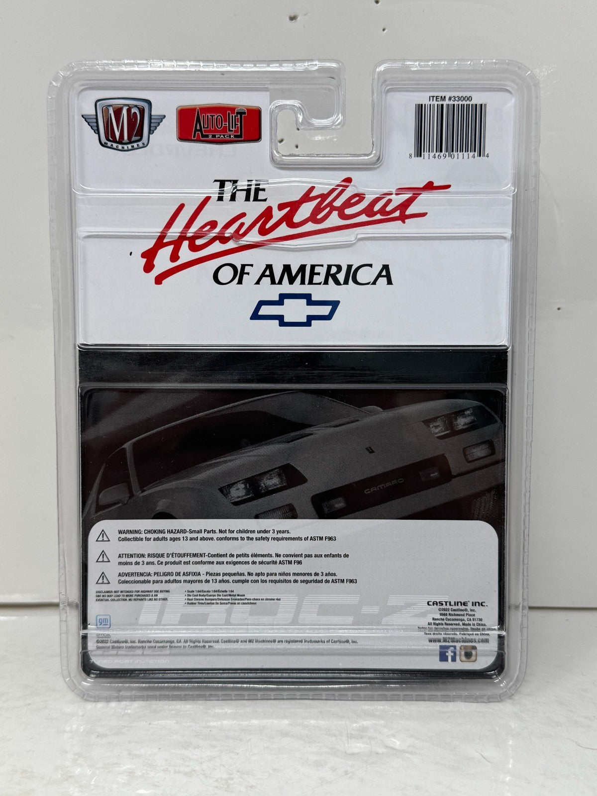 M2 Machines Auto Lift 1985 Chevrolet Camaro IROC-Z 2-Pack 1:64 Diecast
