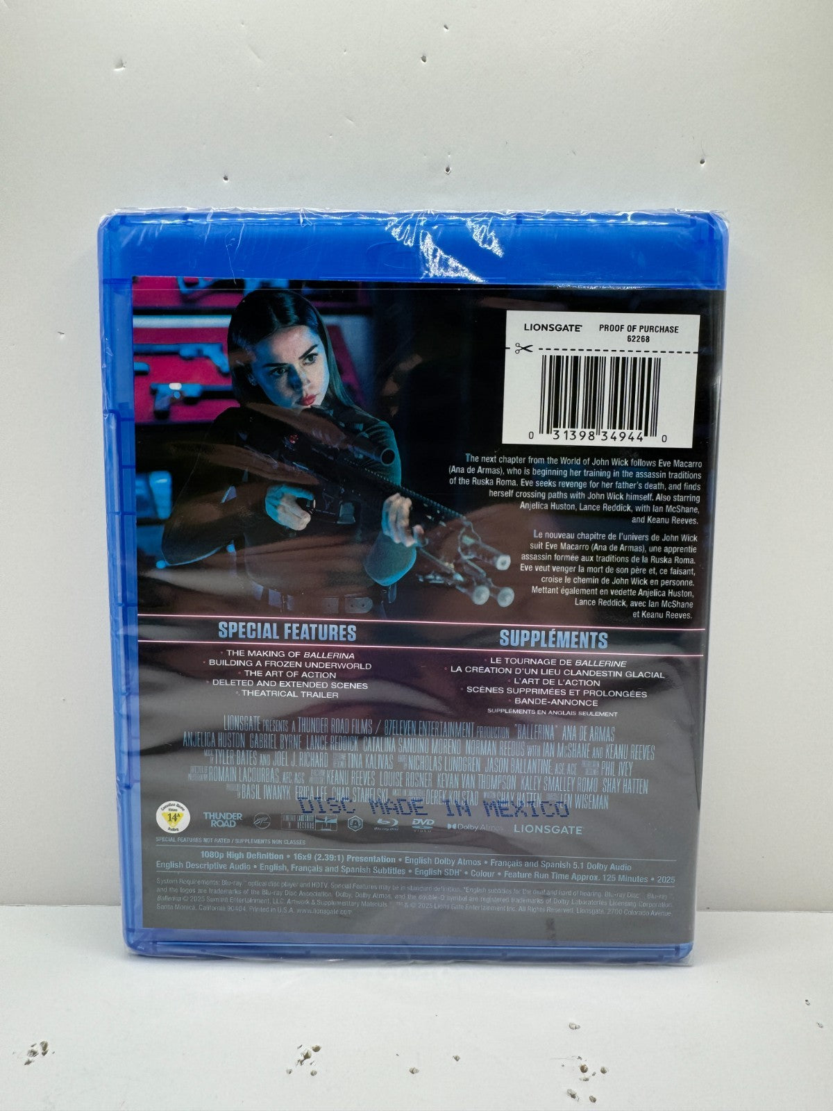 Ballerina (Blu-ray) Elle Fanning Action Thriller New and Sealed!!!