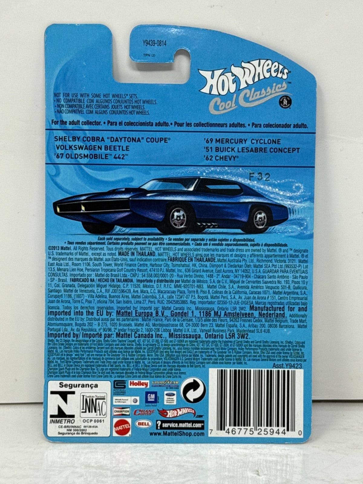 Hot Wheels Cool Classics Custom 1969 Mercury Cyclone Spectrafrost 1:64 Diecast