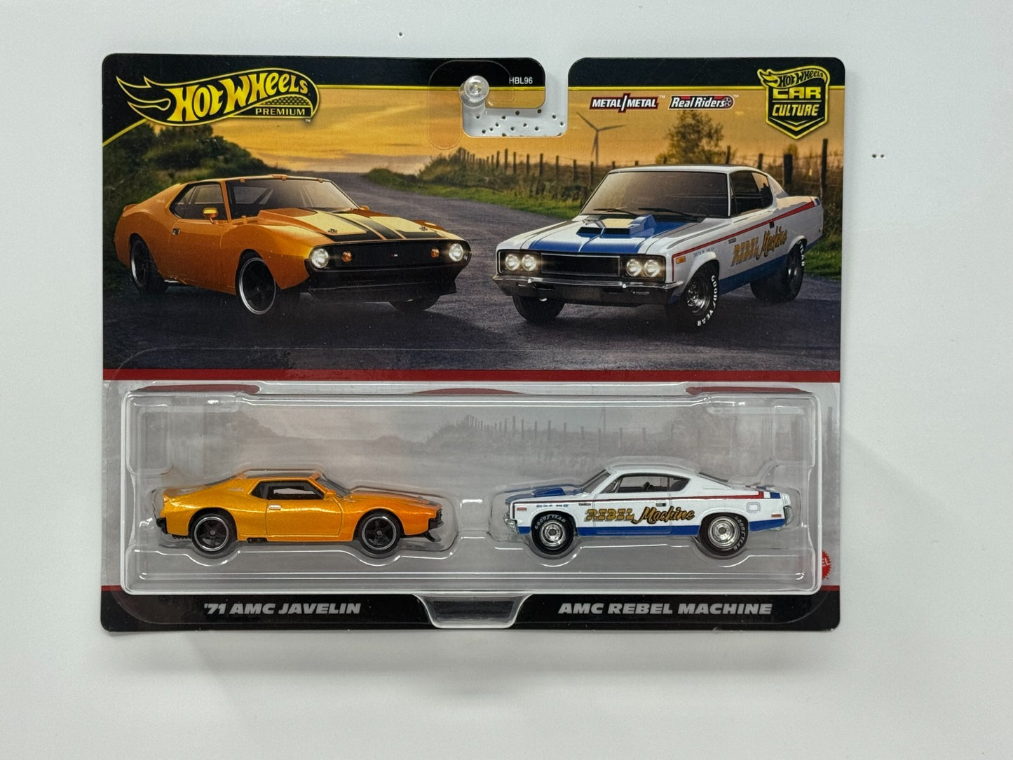 Hot Wheels Premium 1971 AMC Javelin & AMC Rebel Machine Car Culture 1:64 Diecast