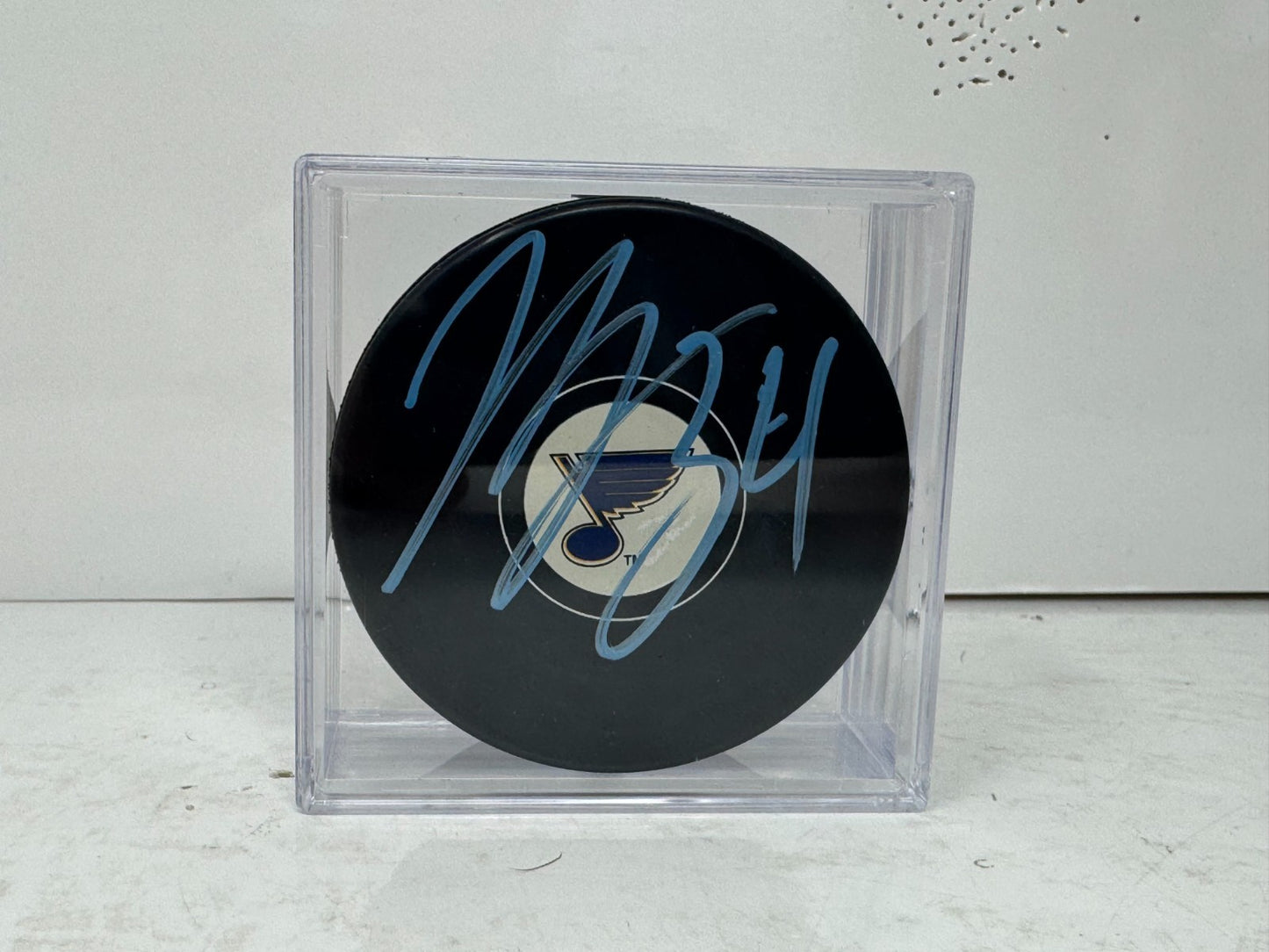 Jake Allen St. Louis Blues Signed NHL Autograph Puck Blue Auto