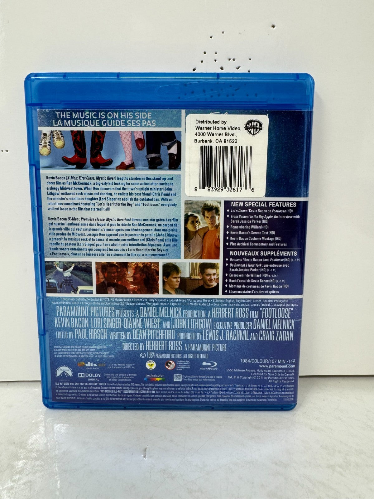 Footloose (Blu-ray) Kevin Bacon Drama Good Condition!!!