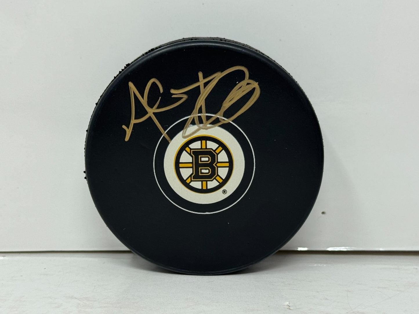 Al Iafrate Boston Bruins Signed NHL Autograph Puck Gold Auto