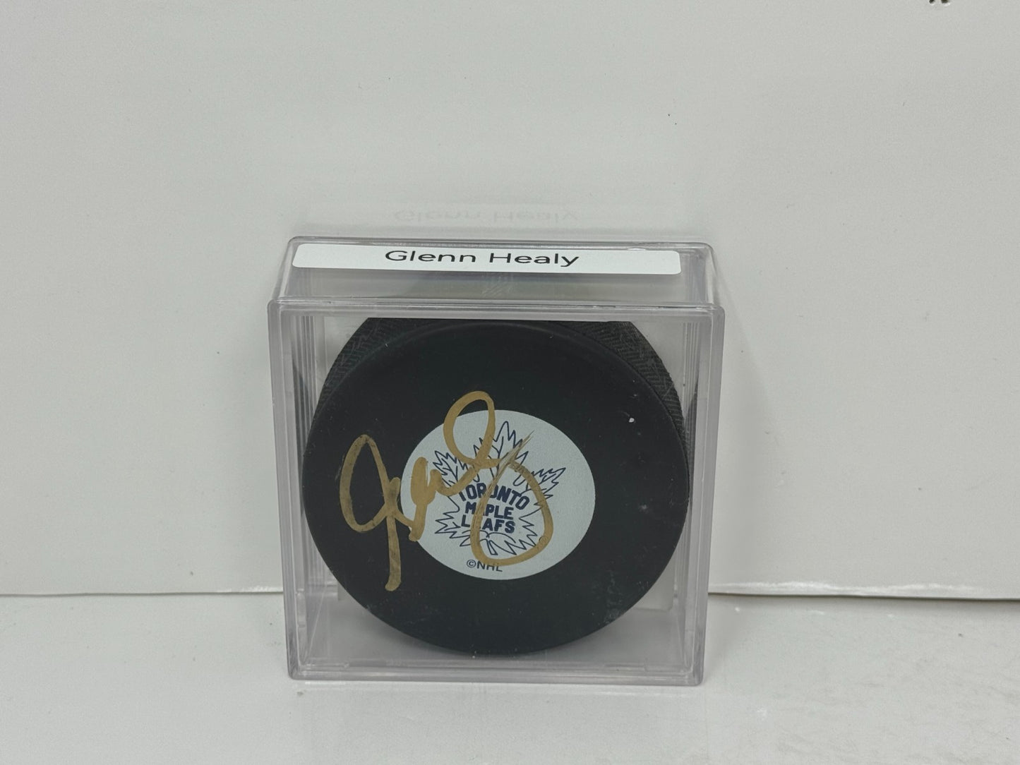 Glenn Healy Toronto Maple Leafs Signed NHL Autograph Puck Gold Auto