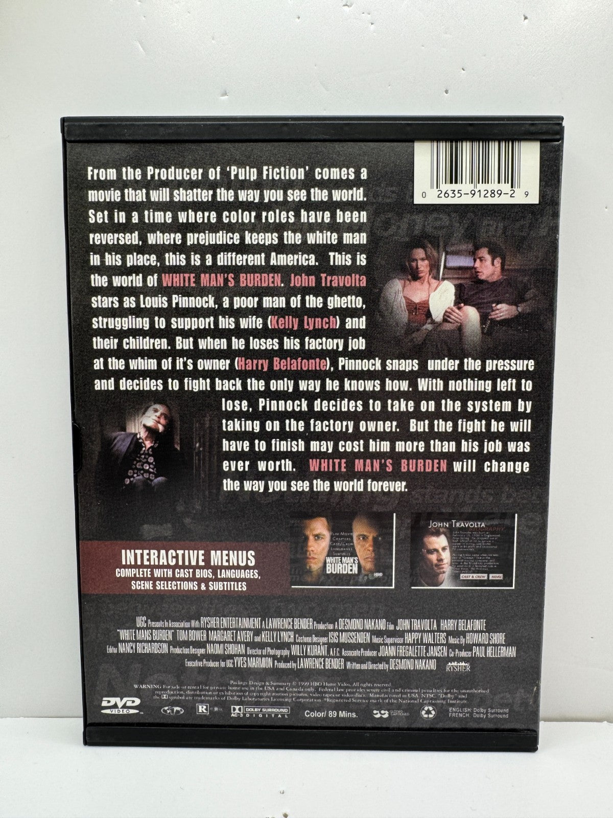 White Man's Burden (DVD) John Travolta Drama