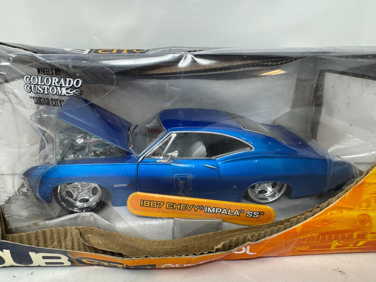 Jada Dub City Old Skool 1967 Chevy Impala SS 1:24 Diecast Colorado Custom Wheels