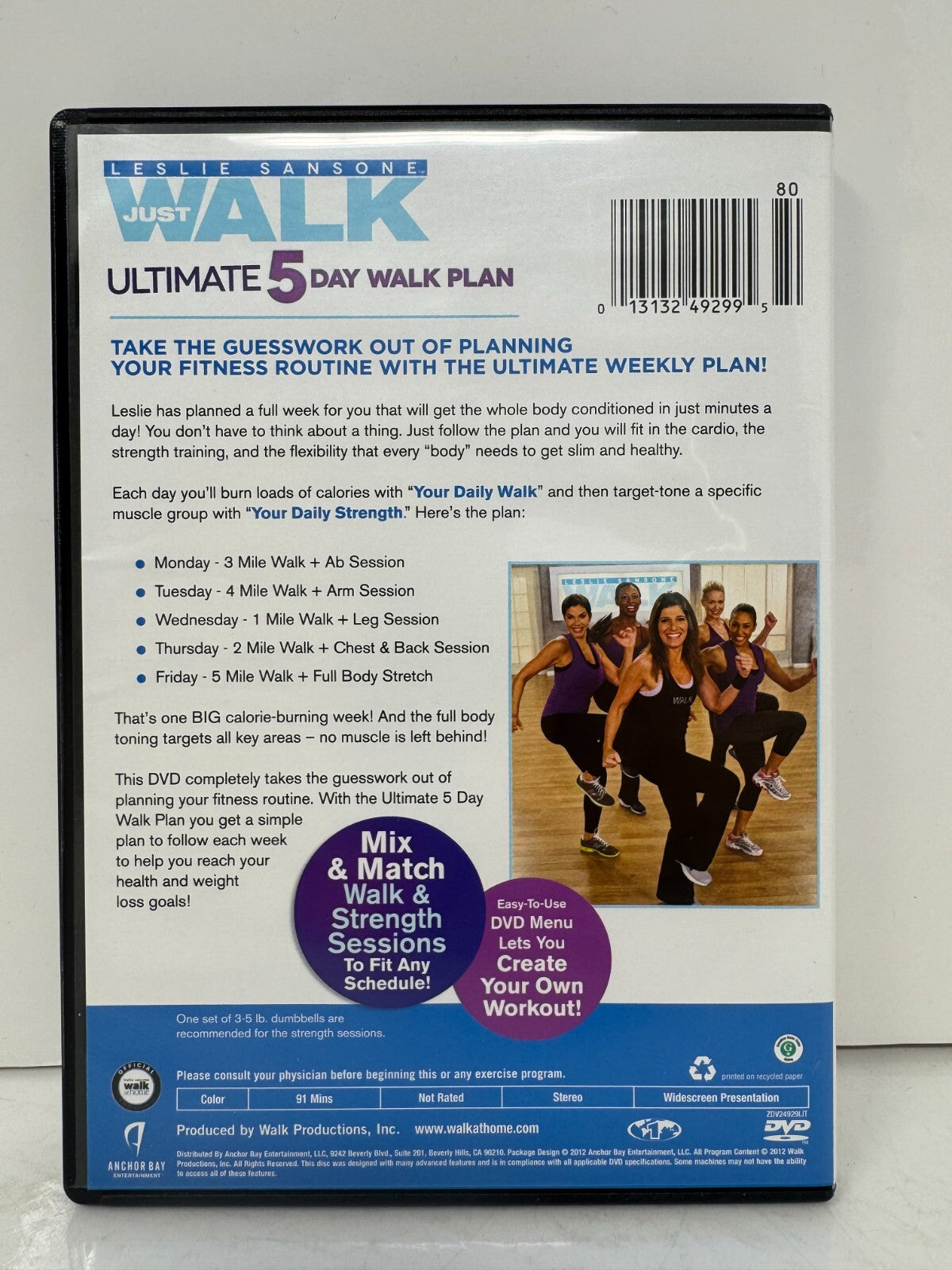 Leslie Sansone: Just Walk - Ultimate 5 Day Walk Plan (DVD) Fitness Good Shape!!