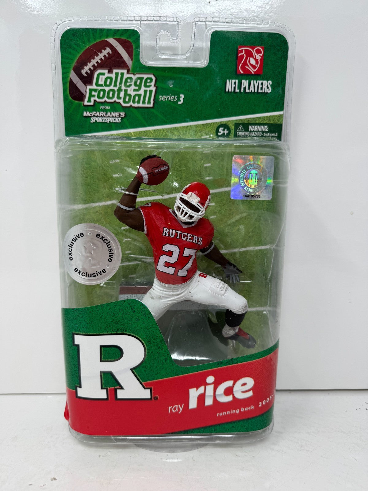 McFarlane College Football Ray Rice Rutgers Scarlet Knights Exclusive Figure