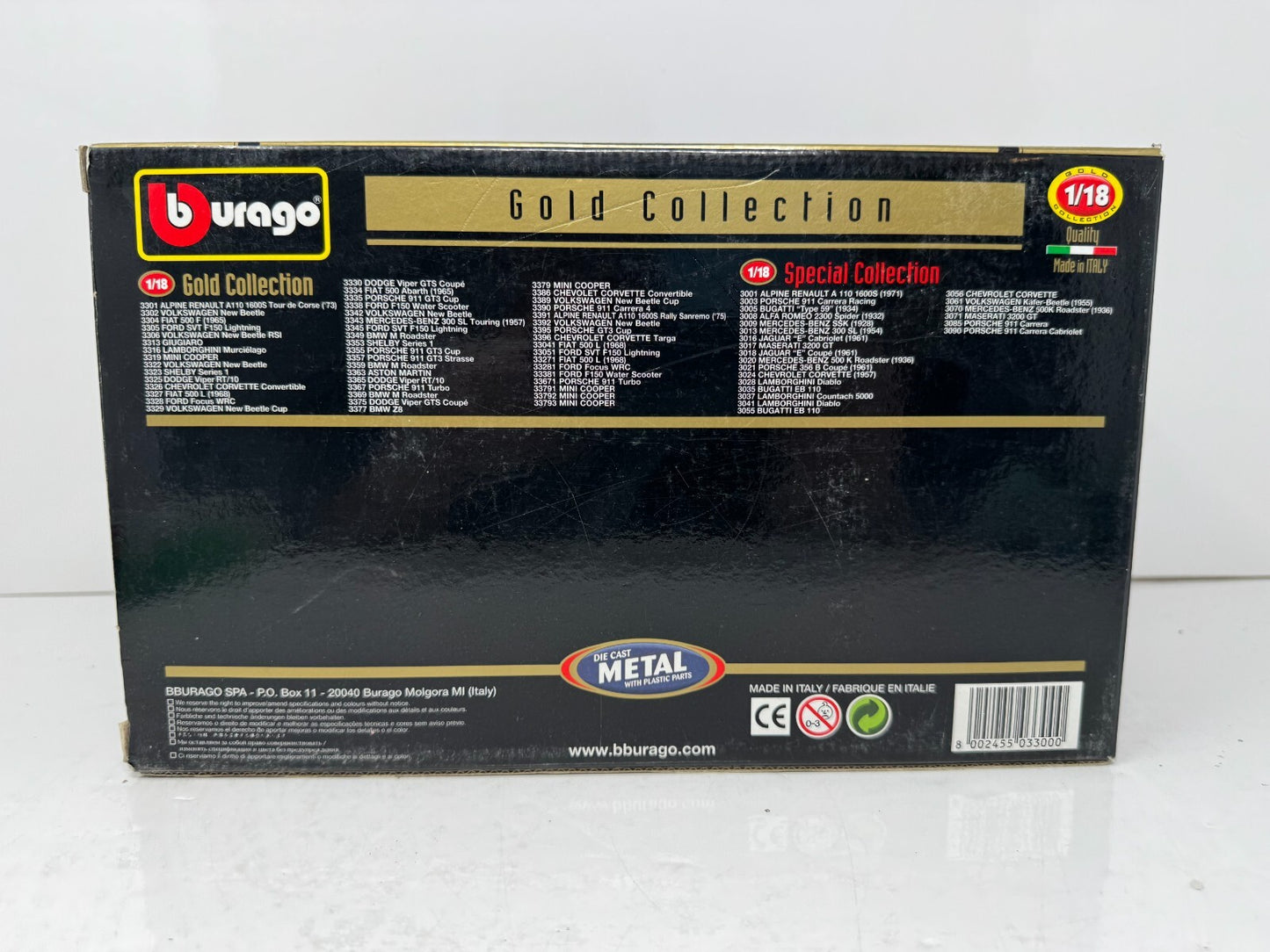 Bburago 1998 Chevrolet Corvette Coupe Targa Gold Collection 1:18 Diecast