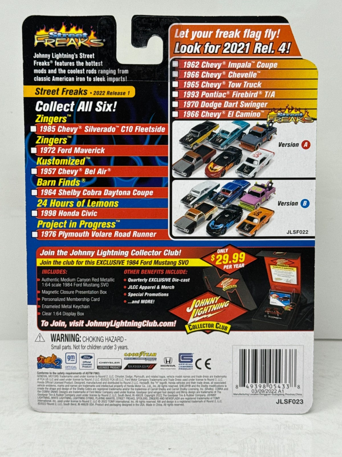 Johnny Lightning 24 Hrs of Lemons 1998 Honda Civic 1:64 Diecast Version A