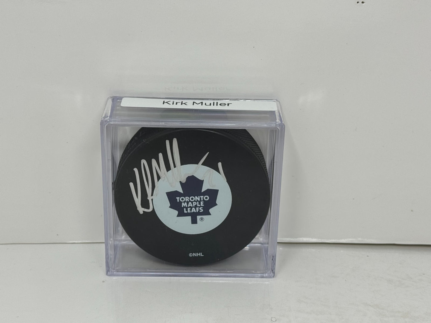 Kirk Muller Toronto Maple Leafs Signed NHL Autograph Puck Silver Auto