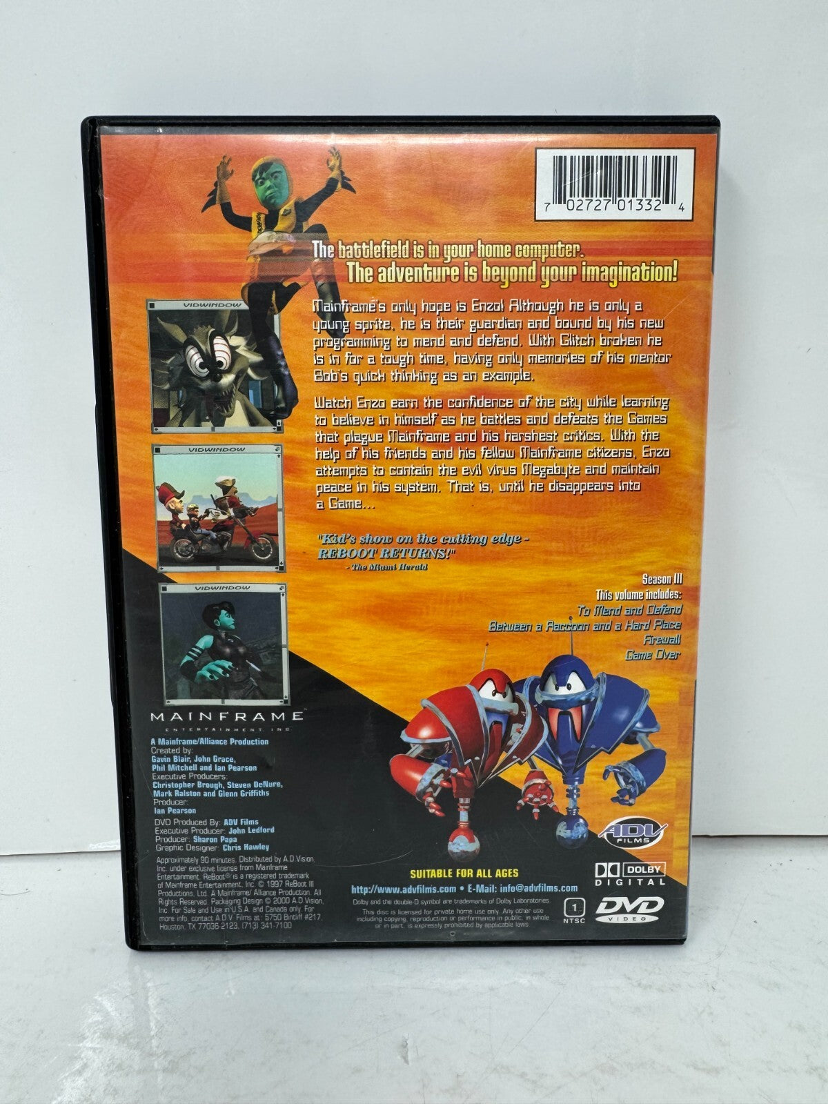 Reboot - Season III, Vol. 1: To Mend and Defend (DVD) Sci-Fi Good Condition!!!