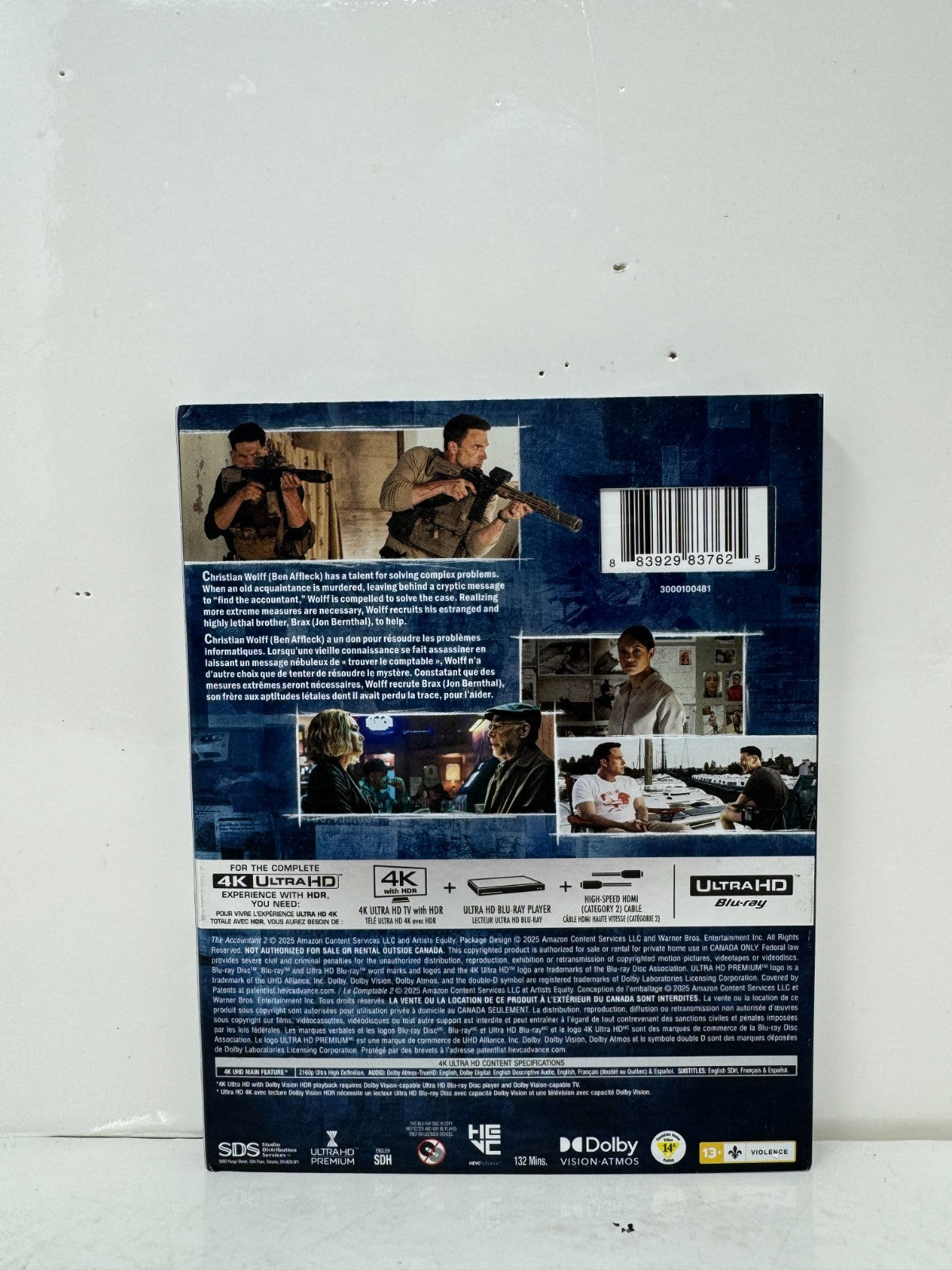 The Accountant 2 (4K UHD Blu-ray) Action Brand New and Sealed!!!