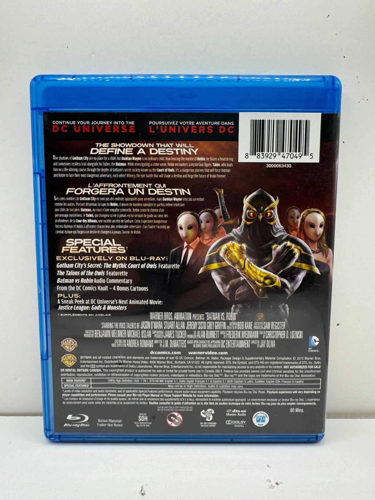 Batman vs. Robin (Blu-ray) Stuart Allan DC Good Condition!!!