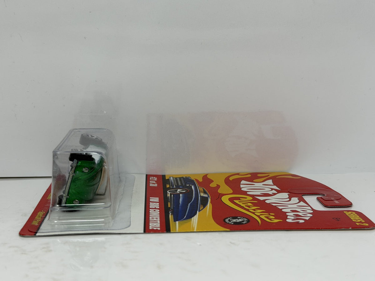 Hot Wheels Classics Series 2 VW Bug Convertible 1:64 Diecast Green