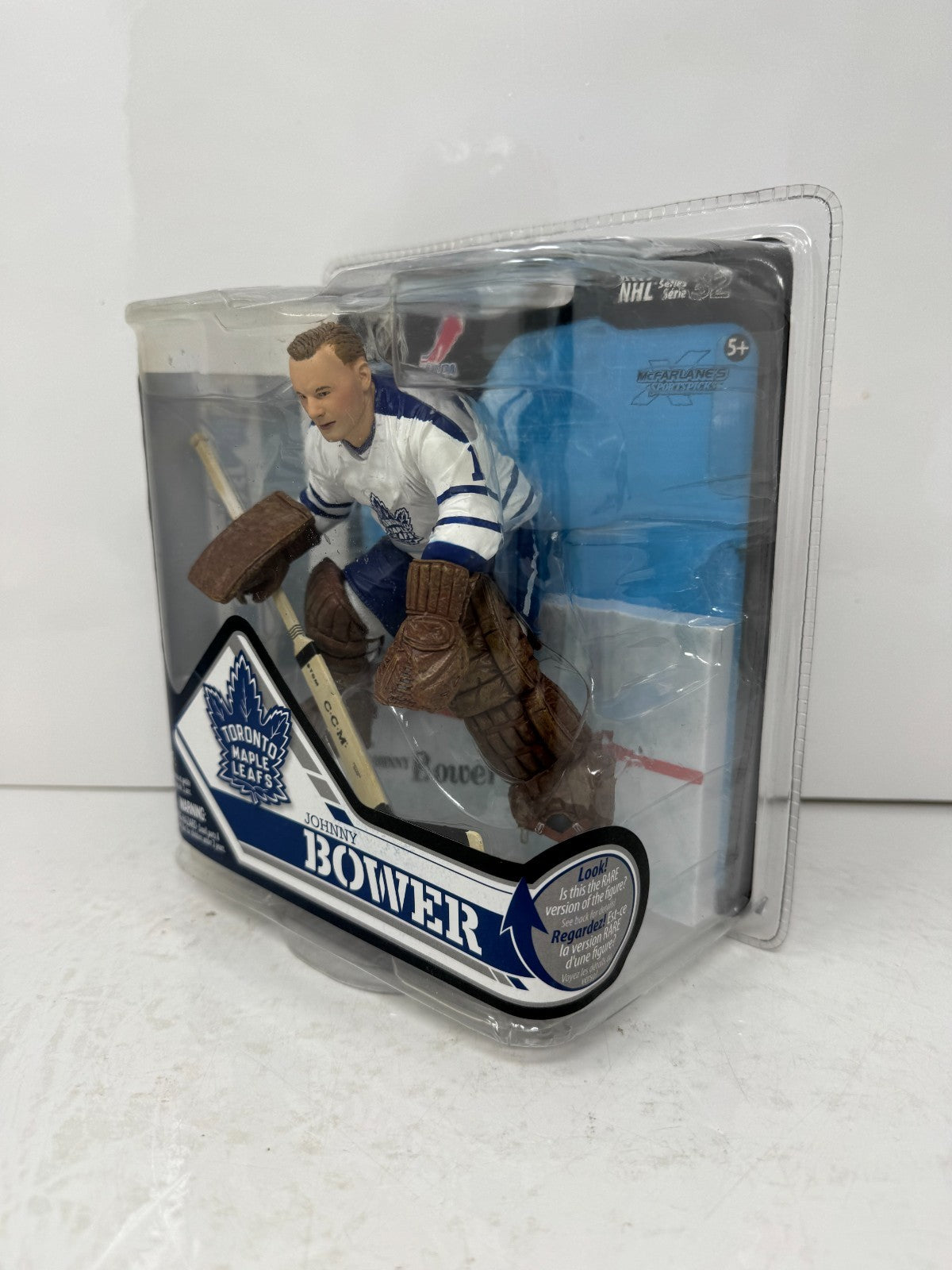 Mcfarlane NHL Johnny Bower Toronto Maple Leafs White Jersey Series 32 Figure