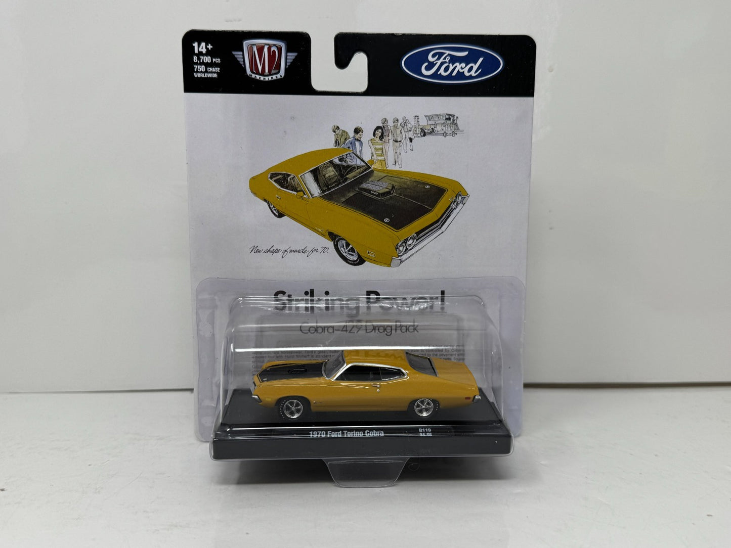 M2 Machines Auto Drivers 1970 Ford Torino Cobra 1:64 Diecast