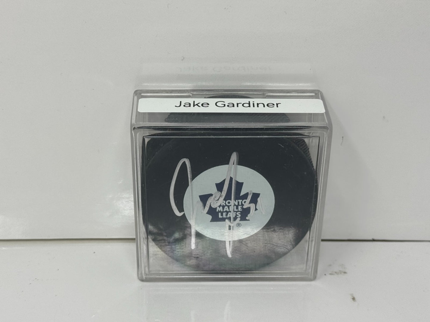 Jake Gardiner Toronto Maple Leafs Signed NHL Autograph Puck Silver Auto