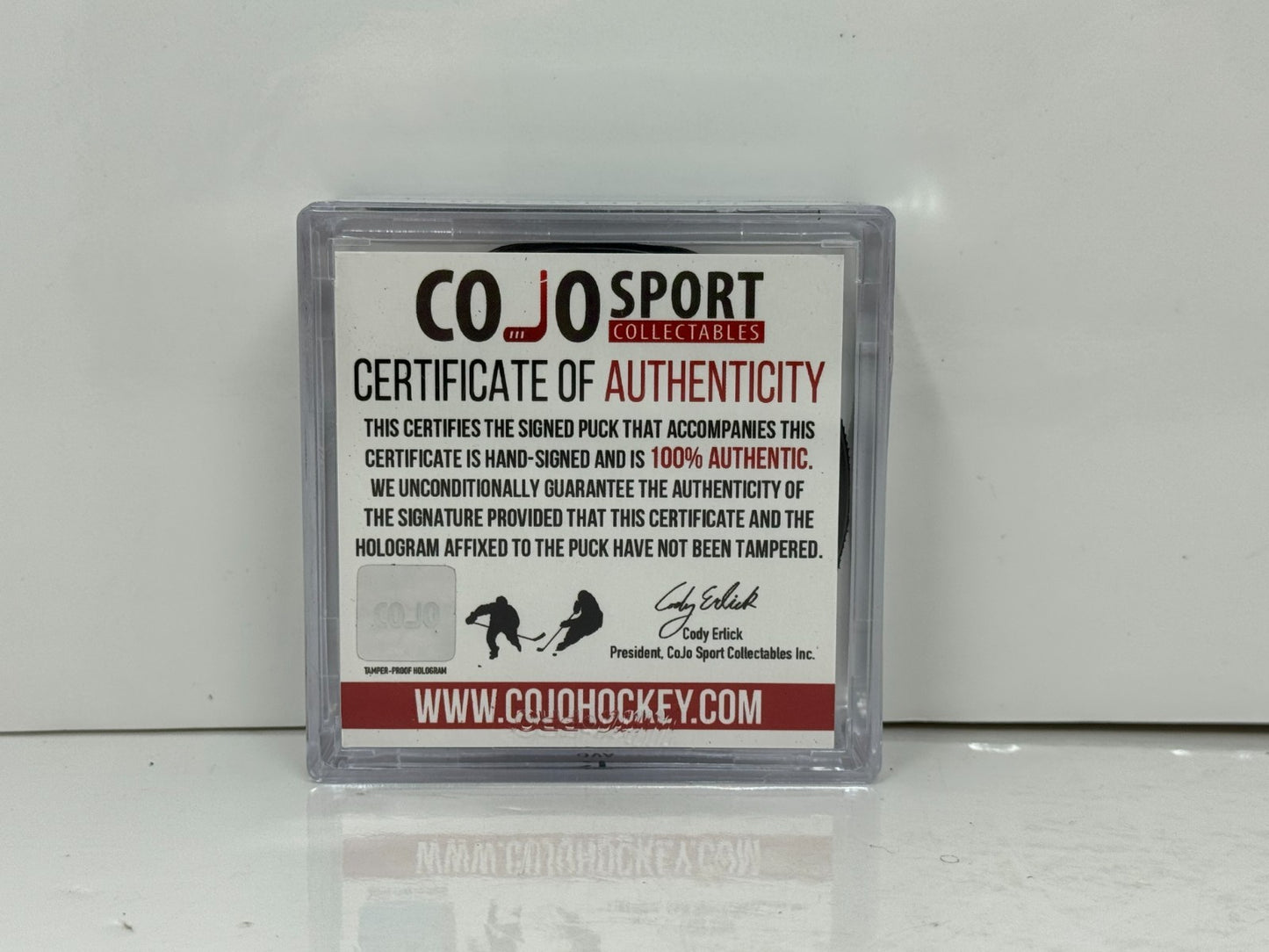 Jared McCann Seattle Kraken Signed NHL Autograph Puck Silver Auto