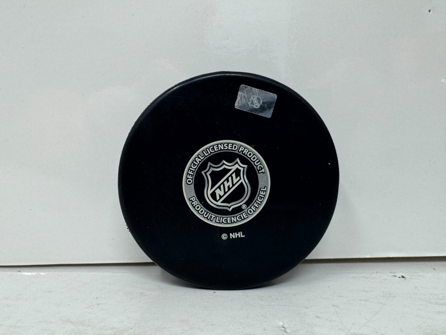 Matthew Barnaby Buffalo Sabres Signed NHL Autograph Puck Gold Auto