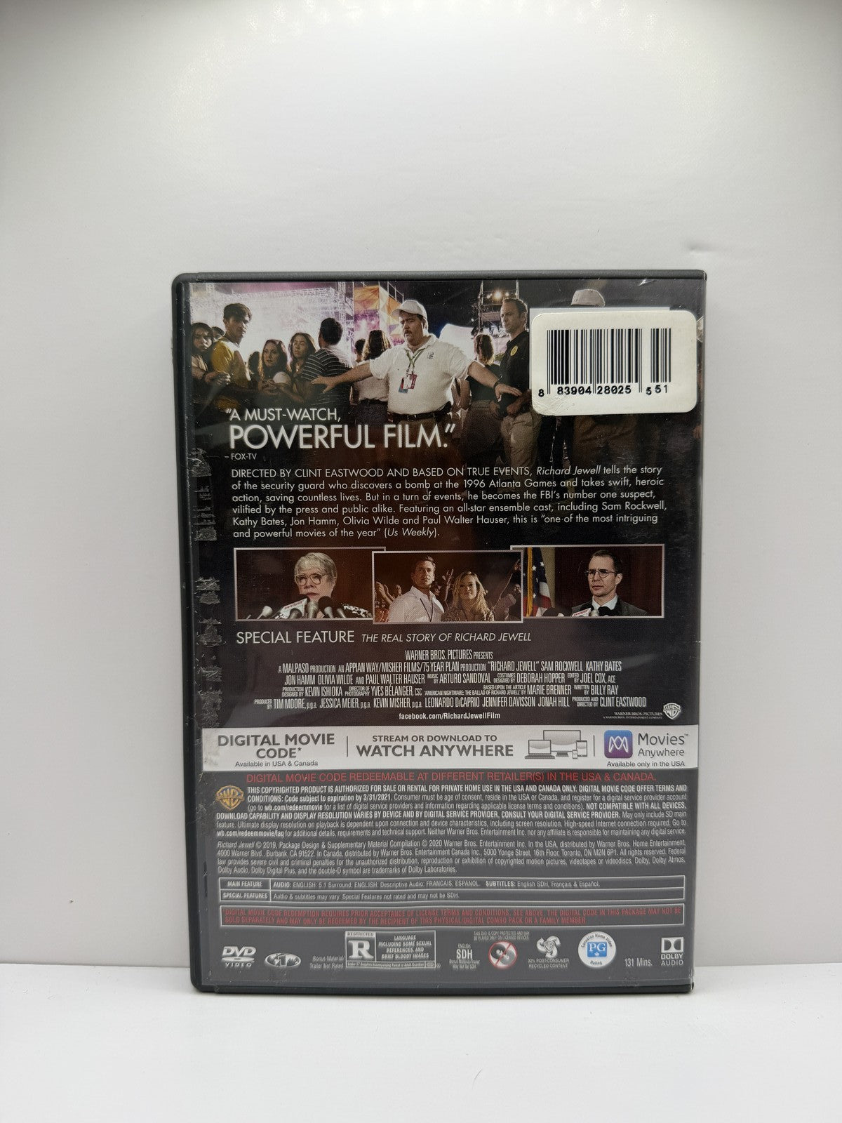Richard Jewell (DVD) Clint Eastwood Drama