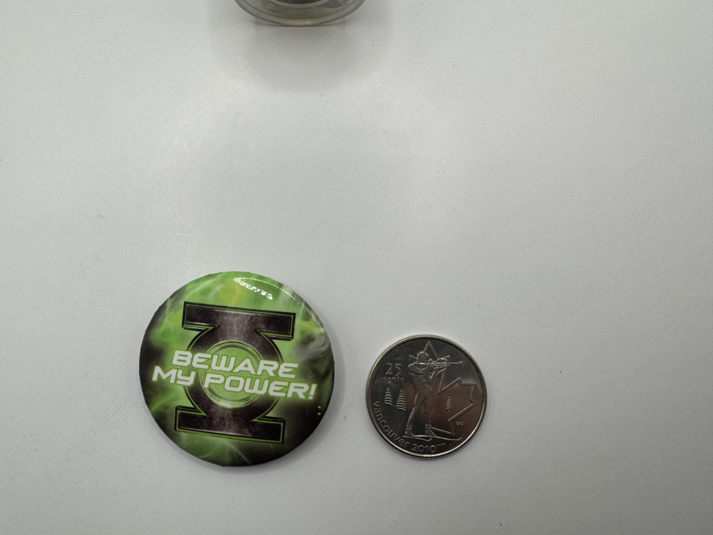 DC Green Lantern Beware My Power Pin-back Button UDT1