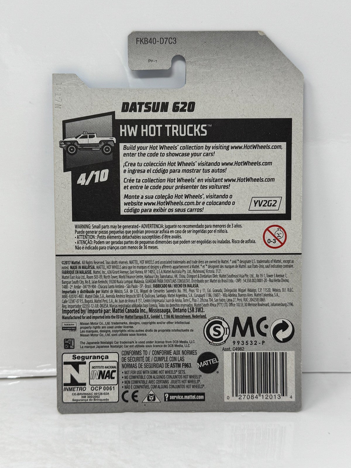 Hot Wheels Super Treasure Hunt Datsun 620 HW Hot Trucks 1:64 Diecast