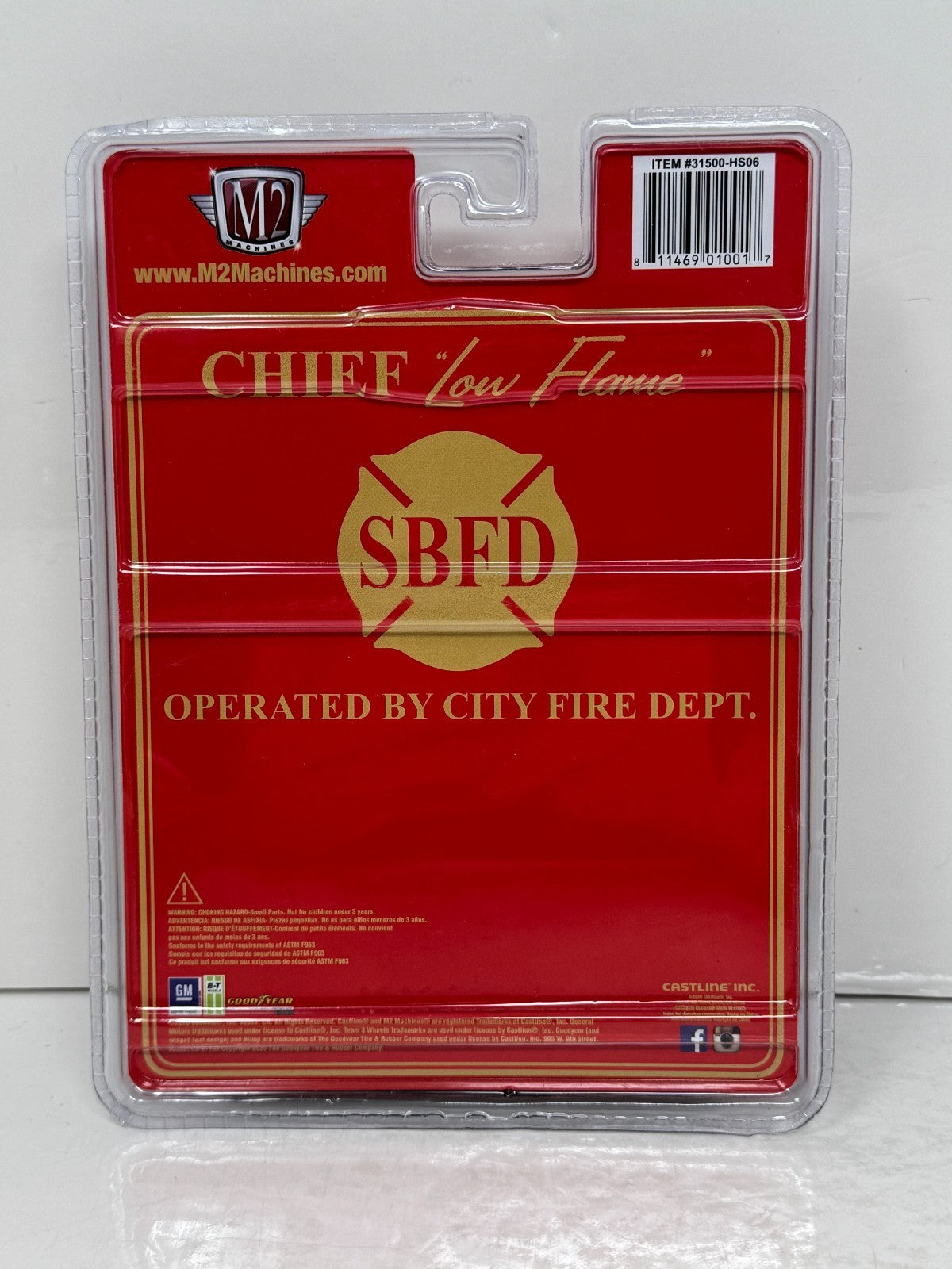 M2 Machines Chief "Low Flame" SBFD 1976 Chevrolet Scottsdale Custom 1:64 Diecast