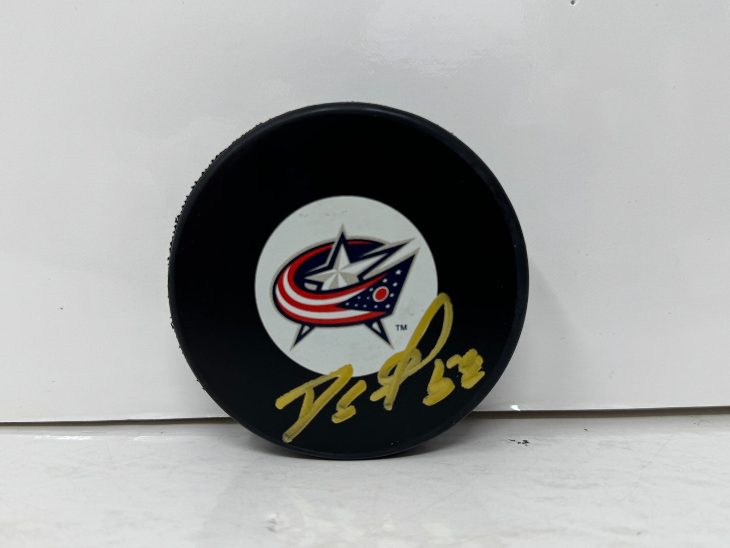 David Savard Columbus Blue Jackets Signed NHL Autograph Puck Gold Auto