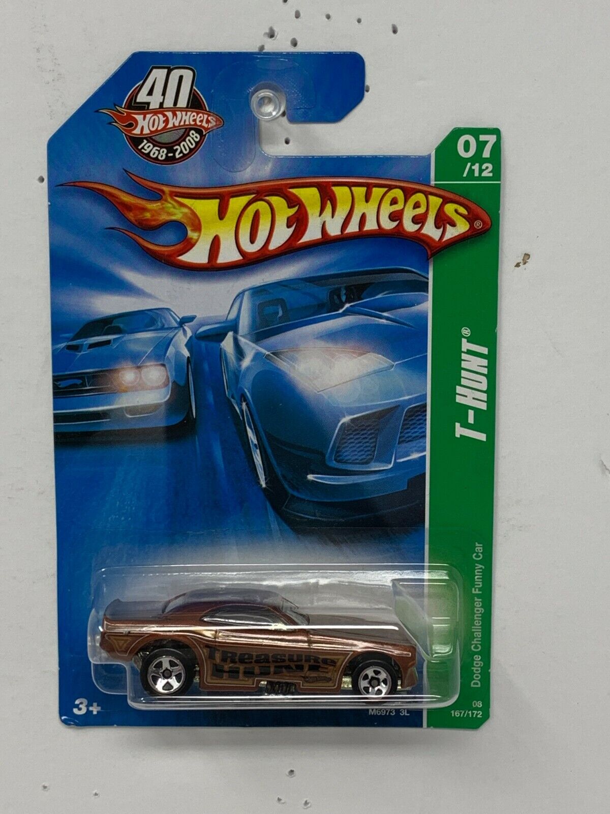 Hot Wheels Treasure Hunt Dodge Challenger Funny Car Racing Muscle Car 1:64 Diecast