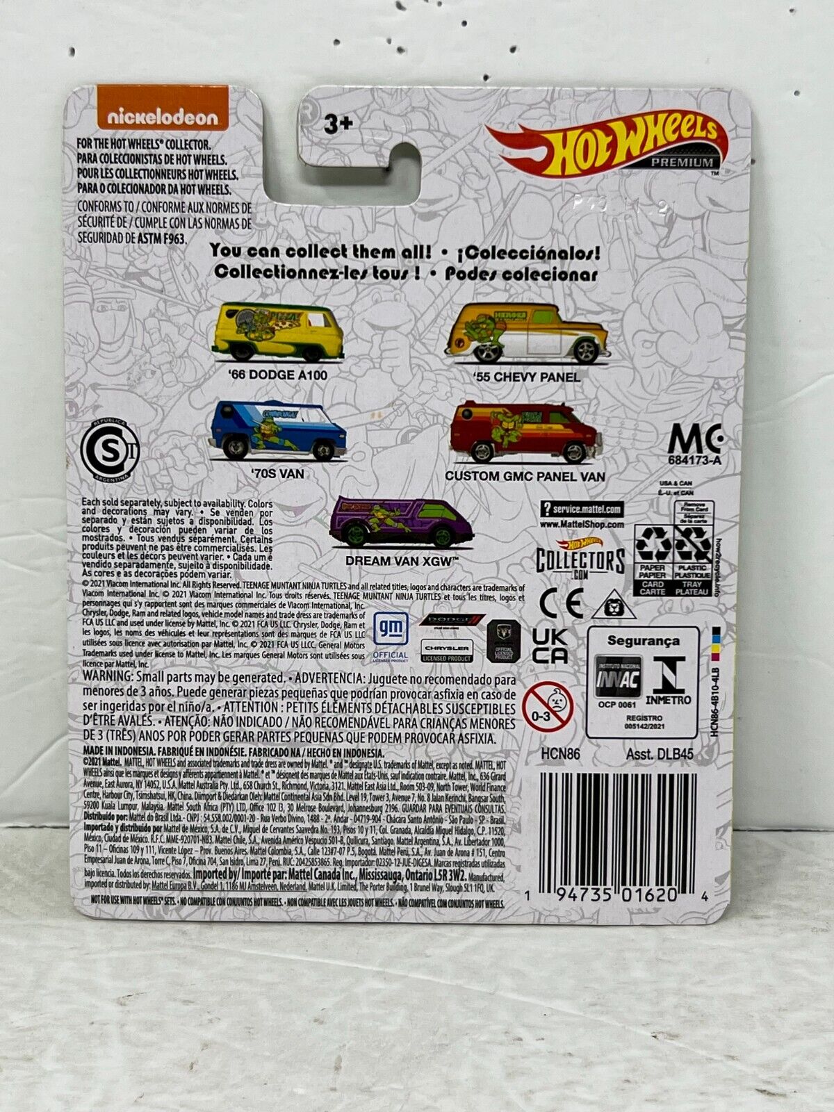 Hot Wheels Premium Teenage Mutant Ninja Turtles '66 Dodge A100 POP Culture 1:64 Diecast