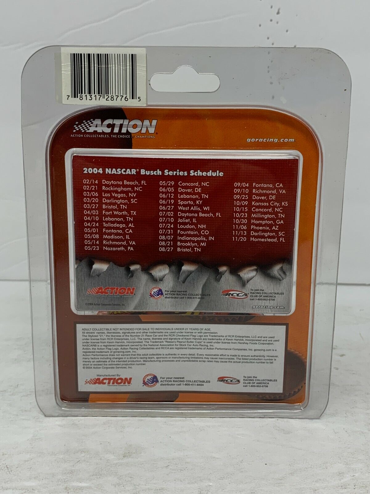 Action Nascar #21 Reese's Kevin Harvick 2004 Monte Carlo 1:64 Diecast