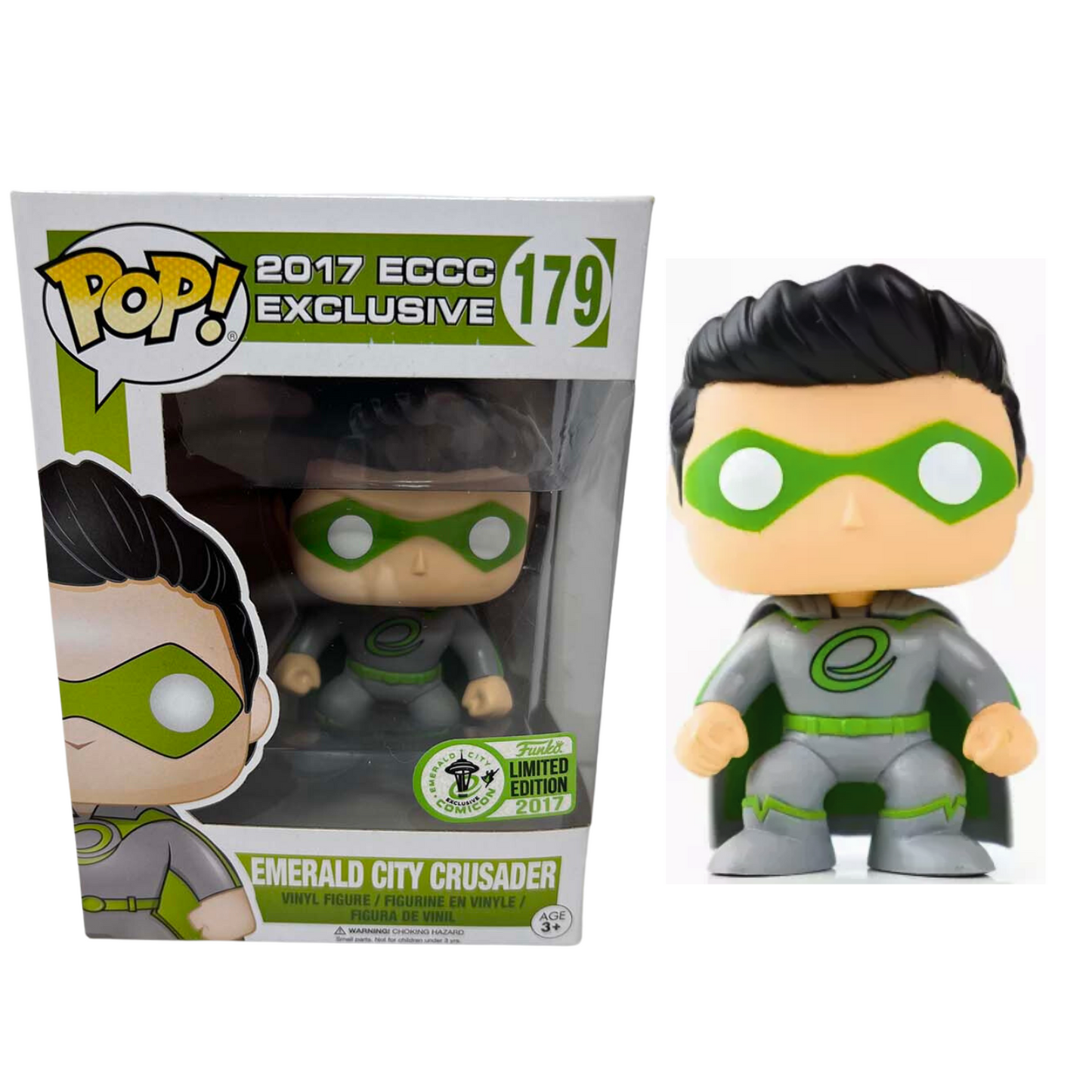 Funko Pop! 2017 ECCC Exclusive #179 Emerald City Crusader Vinyl Figure Vaulted
