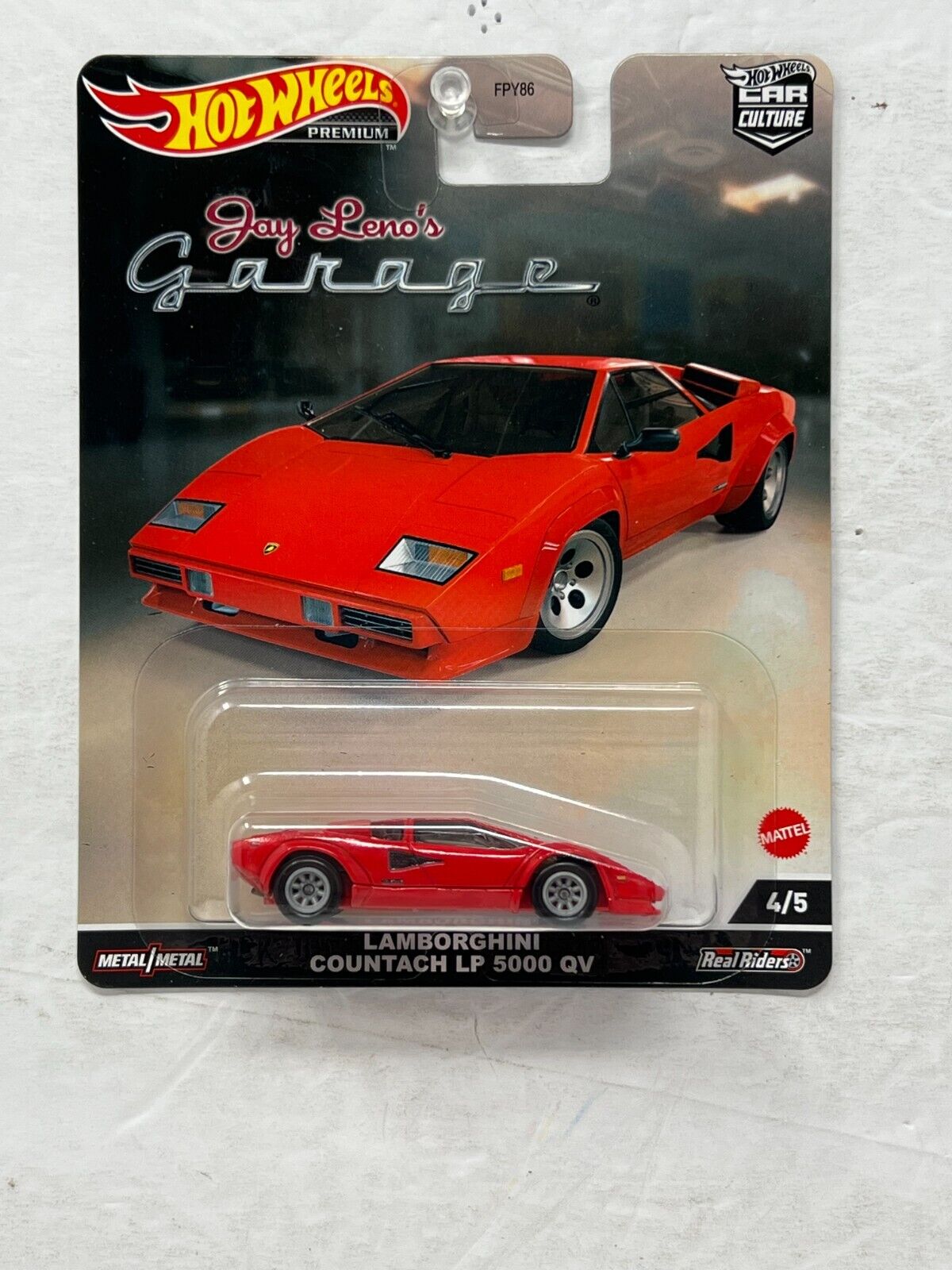 Hot Wheels Premium Jay Leno Garage Lamborghini Countach LP 5000 QV 1:64 Diecast