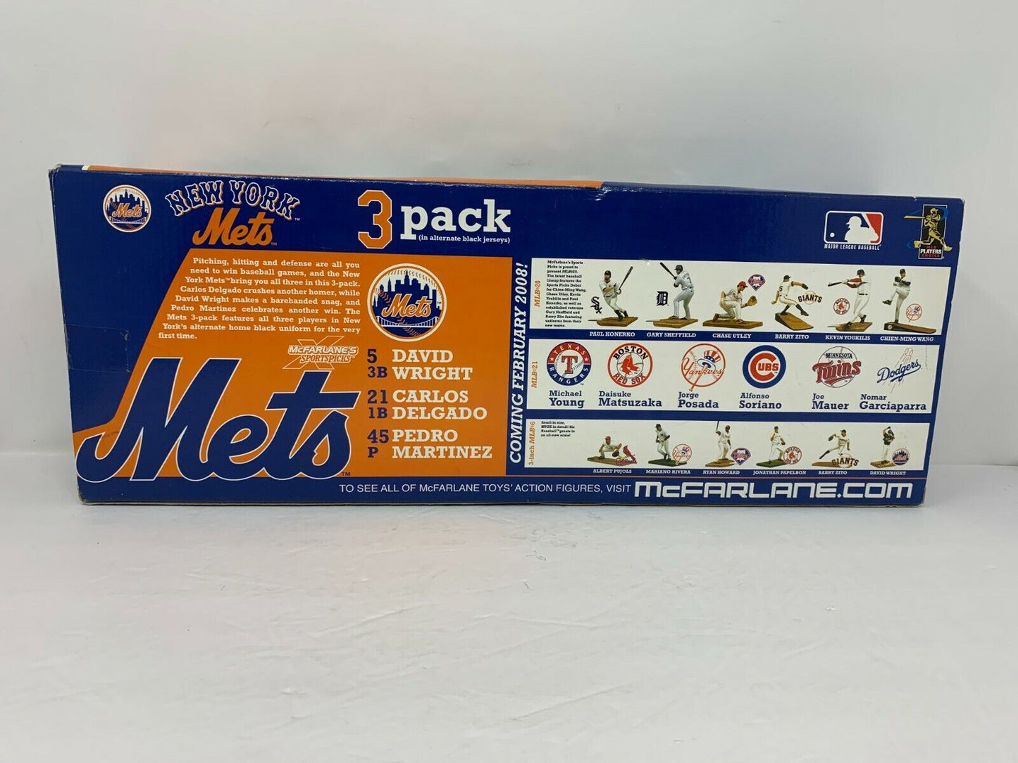 Mcfarlane MLB David Wright & Pedro Martinez & Carlos Delgado New York Mets 3 Pack Exclusive Action Figures