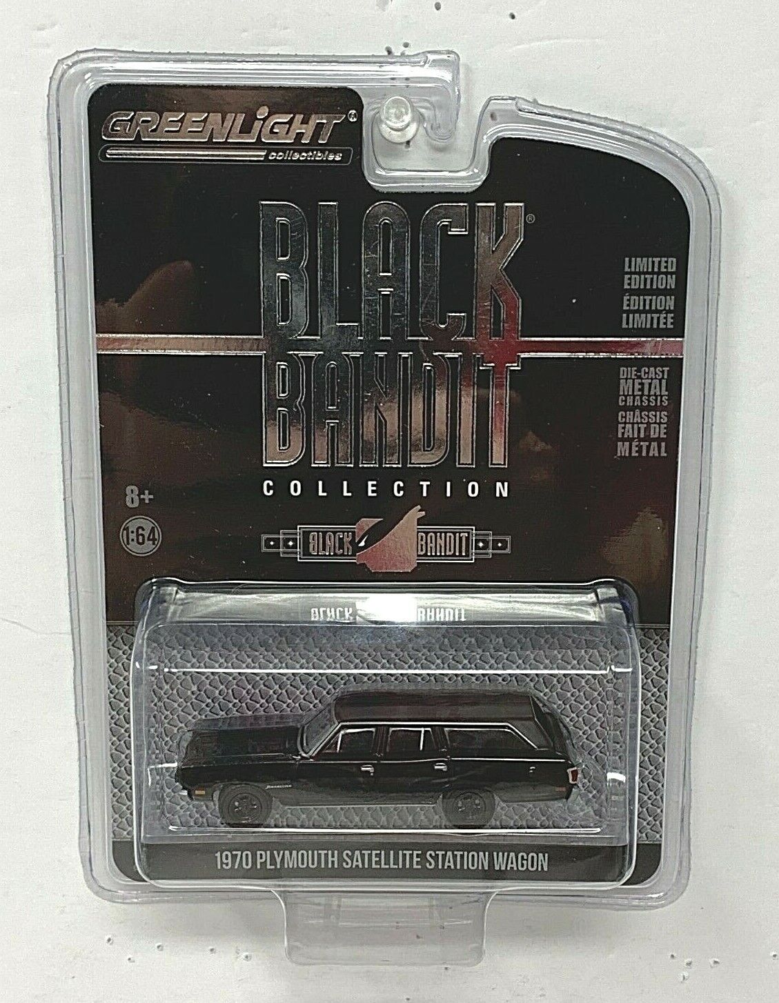 Greenlight Black Bandit Series 24 1970 Plymouth Satellite Wagon 1:64 Diecast
