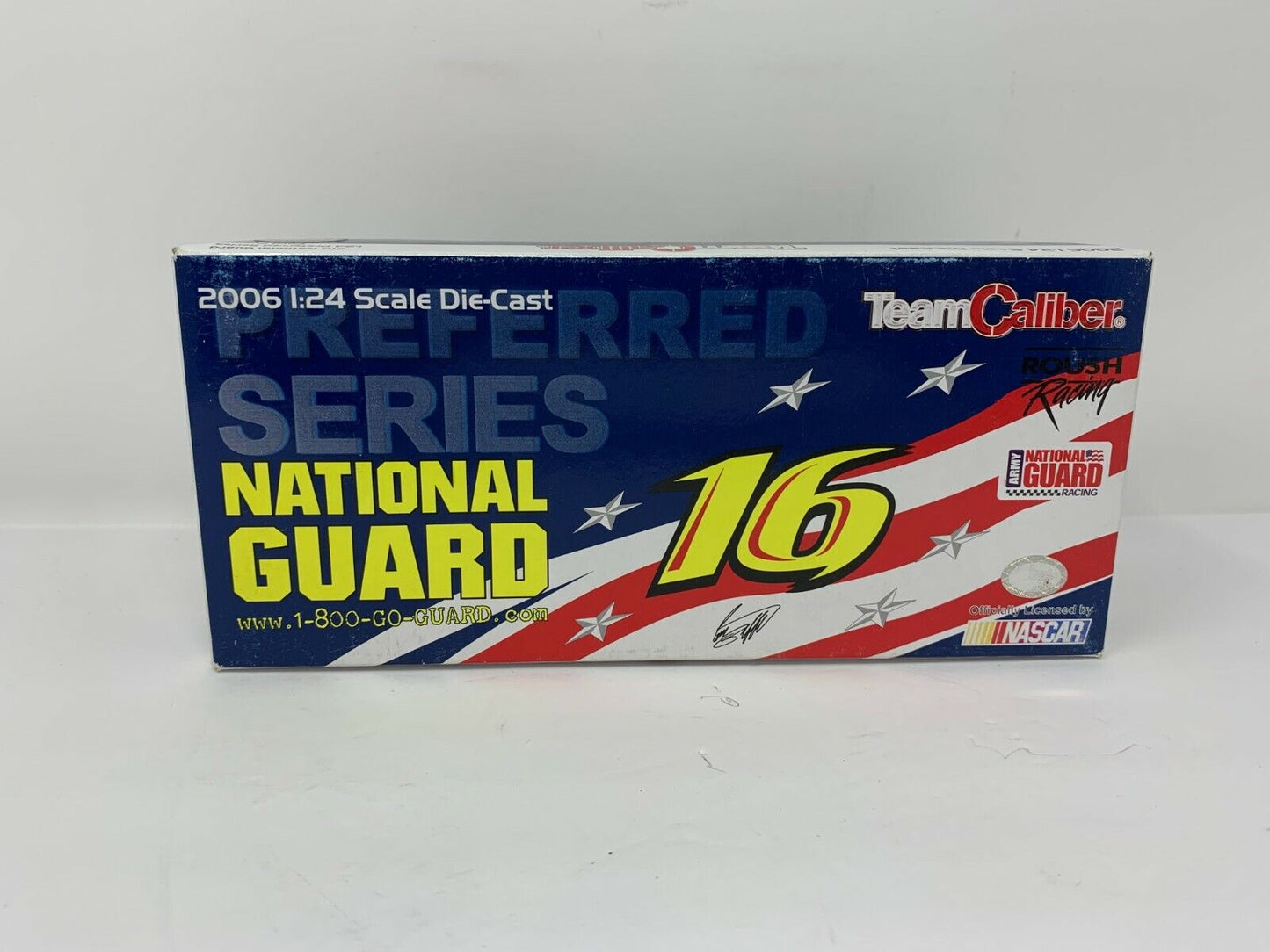Team Caliber Preferred Nascar #16 Greg Biffle National Guard Copper 1:24 Diecast Autograph Track Sign