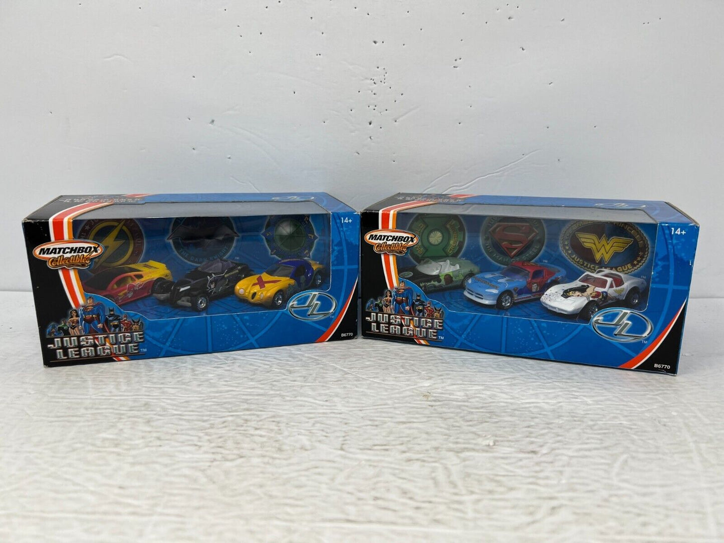 Matchbox Collectible DC Justice League Diorama 3-Car Set 1:64 Diecast Lot of 2