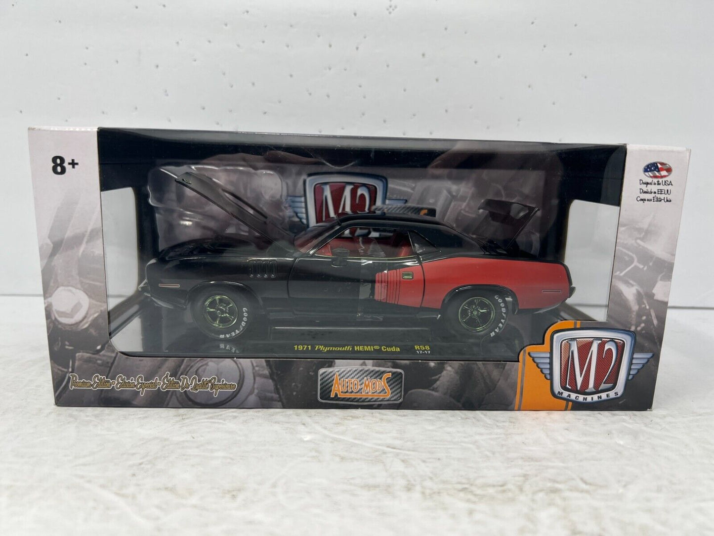 M2 Machines CHASE Auto-Mods 1971 Plymouth HEMI Cuda R58 1:24 Diecast