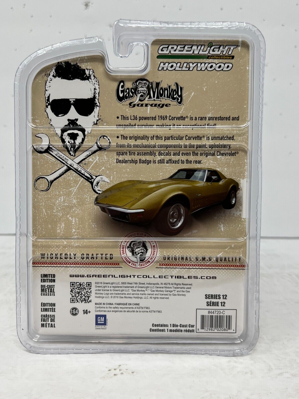 Greenlight Hollywood Gas Monkey Garage 1969 Chevrolet Corvette 1:64 Diecast