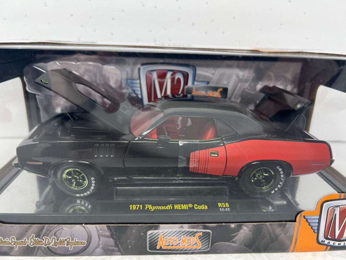 M2 Machines CHASE Auto-Mods 1971 Plymouth HEMI Cuda R58 1:24 Diecast