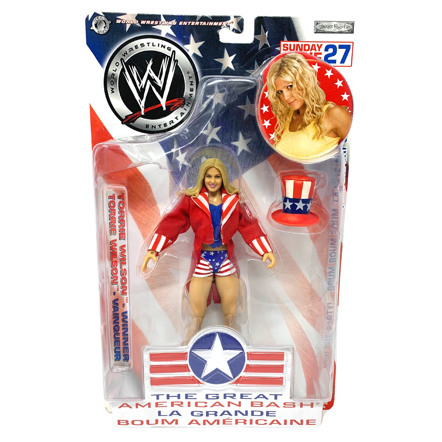 WWE Torrie Wilson The Great American Bash Wrestling Action Figure Jakks Pacific Woman's Division