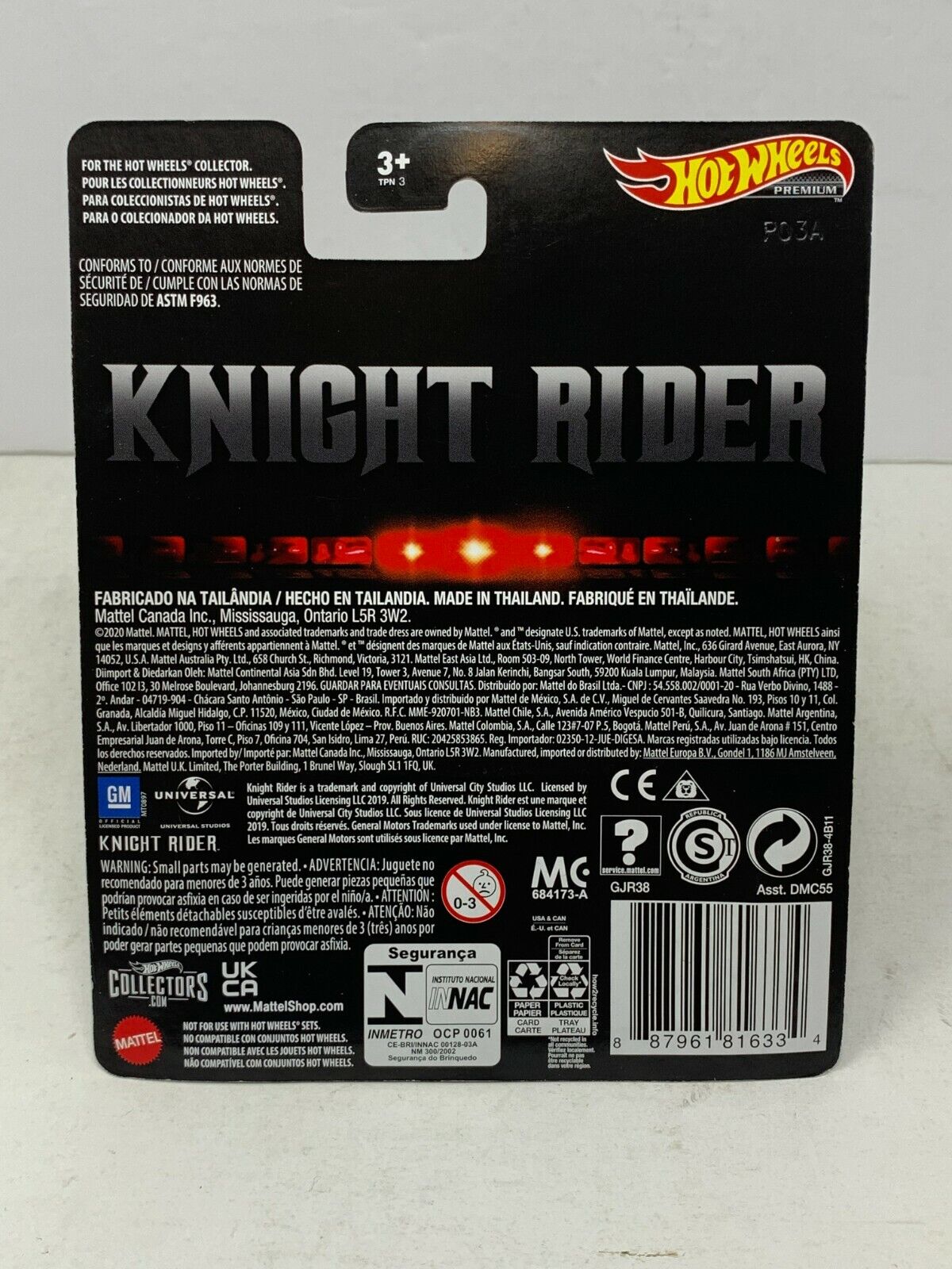 Hot Wheels Premium Knight Rider K.I.T.T. Super Pursuit Mode POP Culture 1:64 Diecast