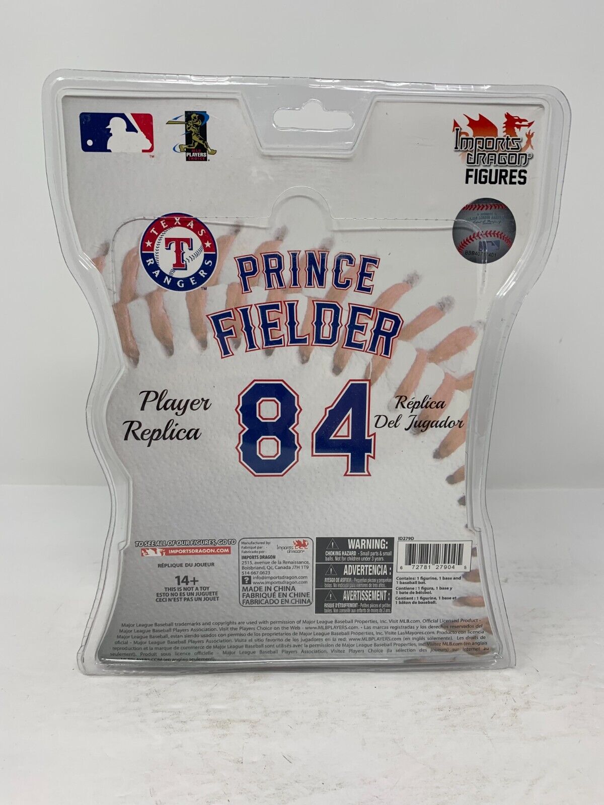 Imports Dragon MLB Prince Fielder Texas Rangers Figure