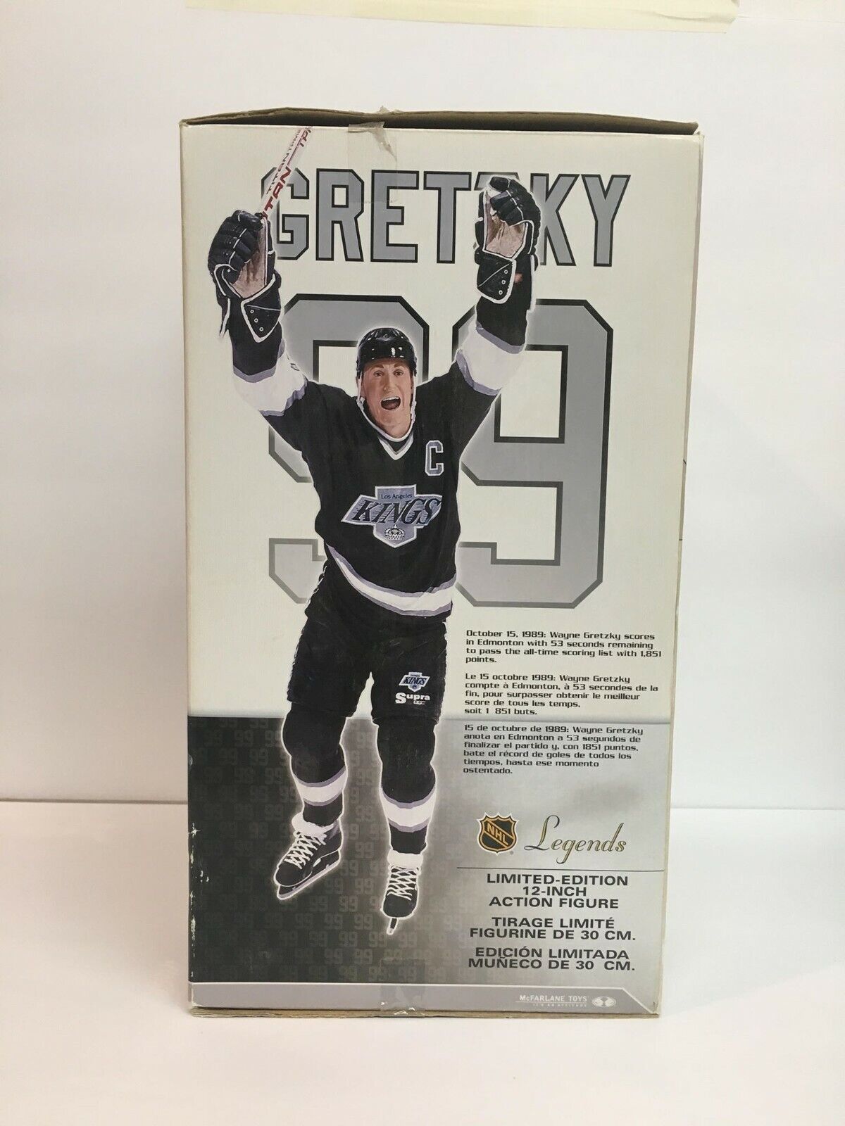 Mcfarlane NHL Wayne Gretzky Los Angeles Kings Black Jersey Legends 12" inch Figure