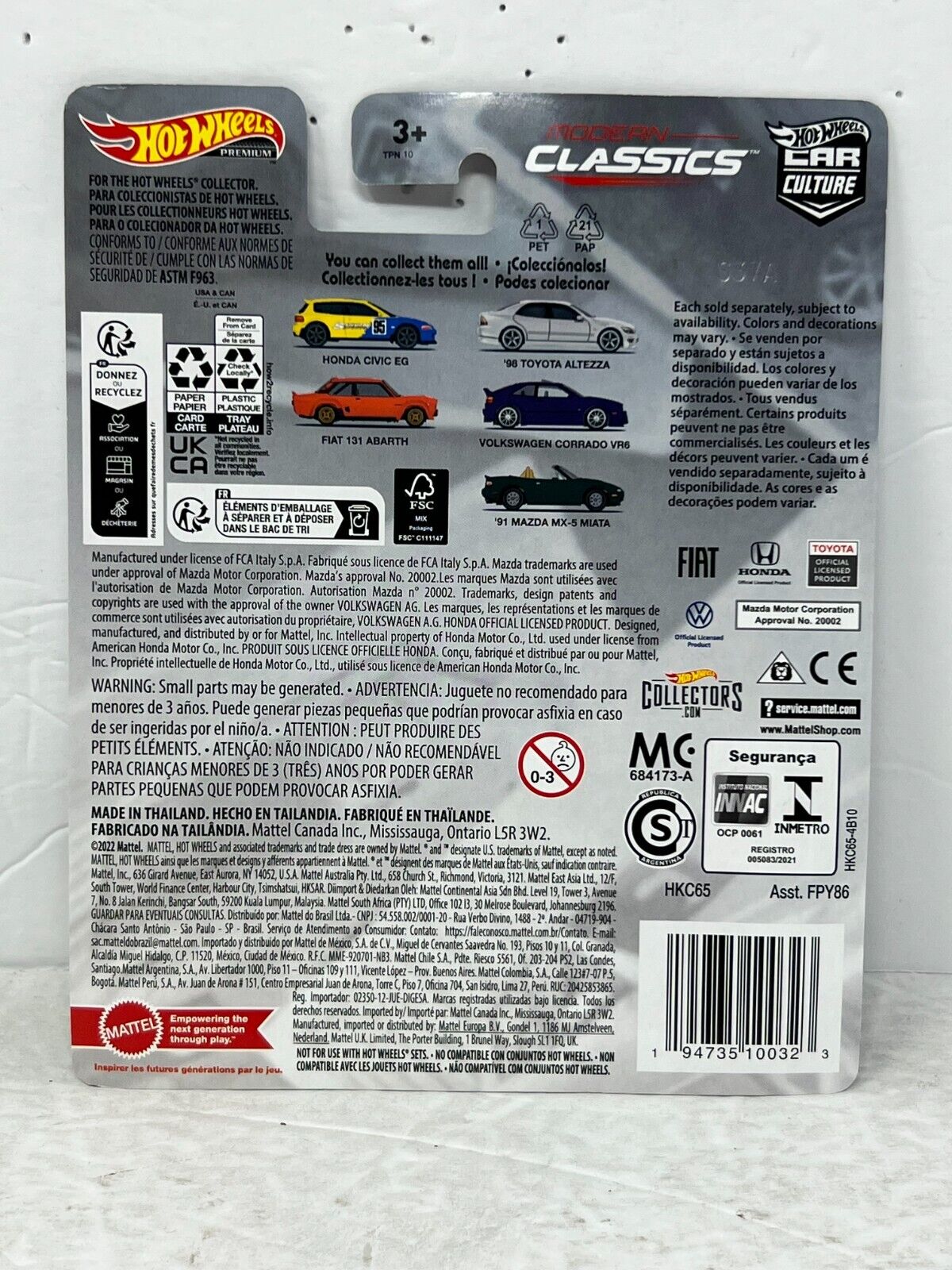 Hot Wheels Premium Modern Classics Volkswagen Corrado VR6 1:64 Diecast