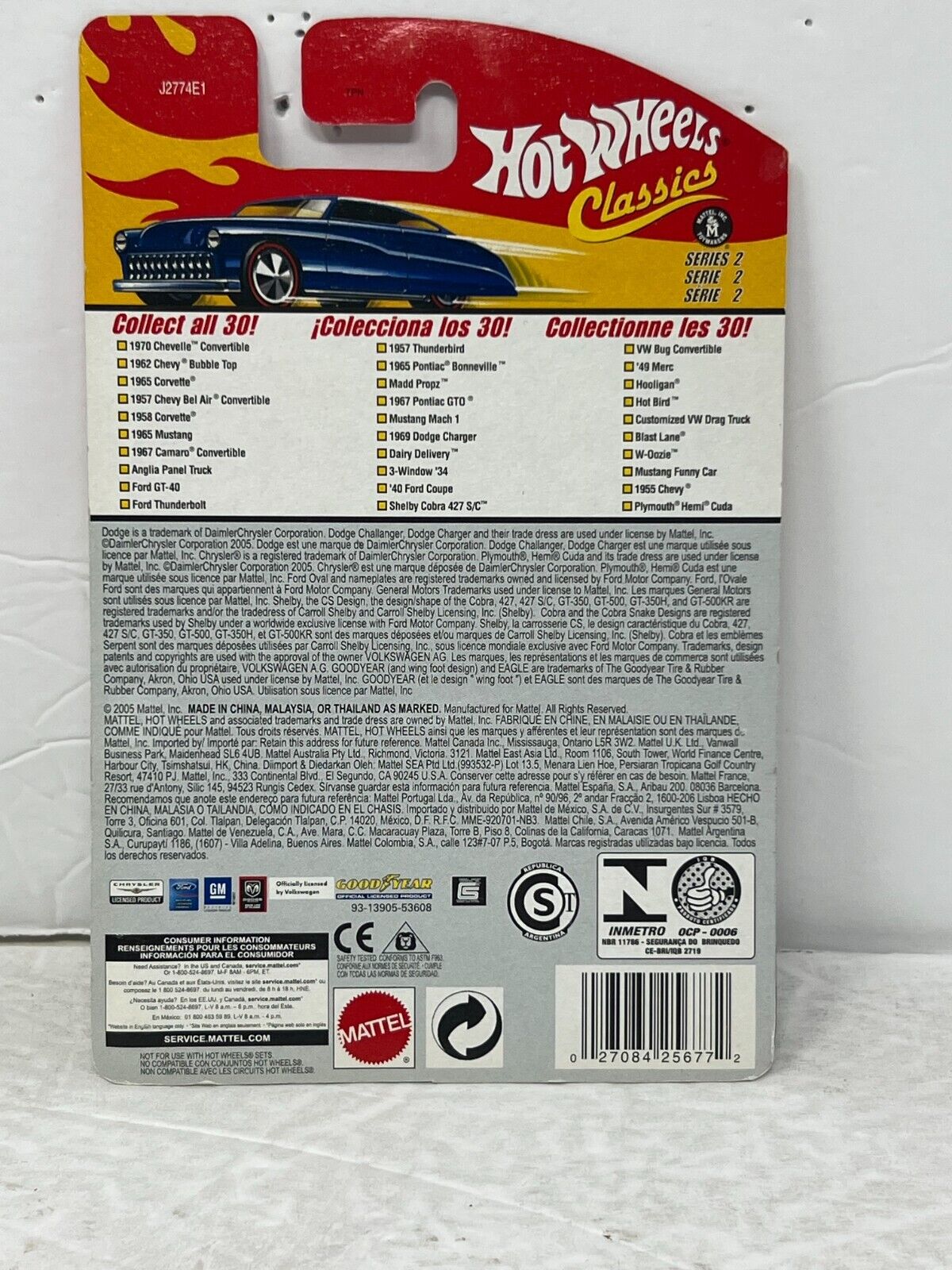 Hot Wheels Classics Series 2 3-Window 1934 Muscle Car 1:64 Diecast